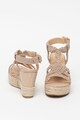 Bullboxer Sandale tip espadrile wedge, cu aspect impletit Femei