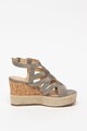 Bullboxer Sandale tip espadrile wedge, cu insertie de pluta Femei