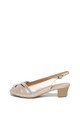 Caprice Sandale slingback de piele cu aspect stralucitor Femei