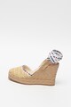 Love Moschino Sandale wedge tip espadrile cu banda logo Femei