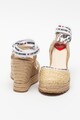 Love Moschino Sandale wedge tip espadrile cu banda logo Femei