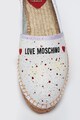 Love Moschino Espadrile flatform de piele cu pete decorative Femei