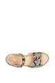 Clarks Sandale de piele cu animal print Willow Gild Femei
