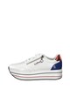 s.Oliver Pantofi sport flatform de piele ecologica, cu model colorblock Femei