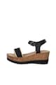 s.Oliver Sandale wedge cu insertii de piele Femei