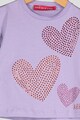 Agatha Ruiz de la Prada Tricou din bumbac cu aplicatii de strasuri Heartful Colors Fete