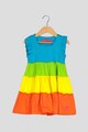 Agatha Ruiz de la Prada Rochie evazata cu model colorblock Heartful Colors Fete