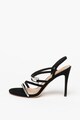 GUESS Sandale din piele intoarsa cu bareta slingback si strasuri Femei