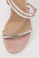 GUESS Sandale din piele intoarsa cu bareta slingback si strasuri Femei