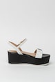 GUESS Sandale wedge de piele cu bareta pe glezna Femei