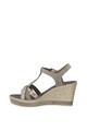 Marco Tozzi Sandale tip espadrile de piele ecologica cu talpa wedge Femei