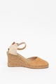 Pepe Jeans London Sandale wedge de piele intoarsa Wendy Bass Femei