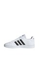 adidas Performance Pantofi sport de piele ecologica, cu dungi contrastante Grand Court K Fete