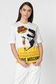 Love Moschino Tricou cu decolteu la baza gatului si imprimeu grafic W Femei