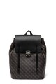 GUESS Rucsac de piele ecologica, cu model monograma Barbati