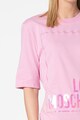 Love Moschino Rochie midi tip tricou cu imprimeu logo irizat Femei