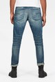 G-Star RAW Blugi din amestec de bumbac organic cu aspect uzat Barbati