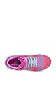 Skechers Pantofi sport cu sireturi elastice si inchidere velcro Trainer Lite 2.0, Roz fucsia/Rosu/Albastru Fete