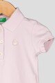 United Colors of Benetton Tricou polo cu aplicatie cu broderie logo Fete