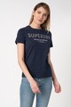 SUPERDRY Tricou cu decolteu la baza gatului si logo Femei