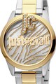 JUST CAVALLI Ceas quartz cu insertii stralucitoare pe cadran Just Trama Femei