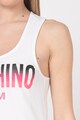 Moschino Rochie mini de plaja cu imprimeu logo Femei