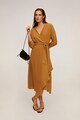 Mango Rochie midi cu croiala petrecuta Olivia Femei