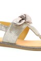 Mod8 kids Sandale slingback de piele, fete, cu aplicatie cu funda, Argintiu Fete