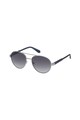 GUESS Ochelari de soare aviator rotunzi cu logo discret Barbati