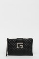 GUESS Geanta crossbody de piele ecologica, cu aspect matlasat si aplicatii din strasuri Dazzle Femei