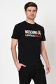 Moschino Tricou de casa cu decolteu la baza gatului si imprimeu logo Barbati