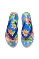 DESIGUAL Papuci cu bareta separatoare si imprimeu tropical Femei