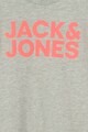 Jack & Jones Tricou cu decolteu la baza gatului si imprimeu logo Bob Baieti