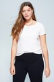 VIOLETA BY MANGO Tricou din amestec de bumbac organic Basi Femei