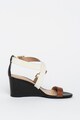 Lauren Ralph Lauren Sandale de piele cu talpa wedge si model colorblock Chadwell Femei