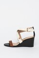 Lauren Ralph Lauren Sandale de piele cu talpa wedge si model colorblock Chadwell Femei