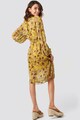 NA-KD Rochie midi vaporoasa, cu model floral Femei