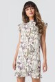 NA-KD Rochie mini cu model floral si volane Femei