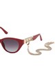 GUESS Ochelari de soare cat-eye cu accesoriu detasabil din lant Femei