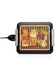 MediaShop Gratar electric  Livingtone Smokeless Grill , Tava scurgere, 4 setari de temperatura, tehnologie TiCerama, 1000W, Nergu/Portocaliu Femei