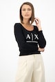 ARMANI EXCHANGE Bluza slim fit cu imprimeu logo Femei