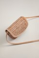 Mango Geanta crossbody impletita din piele Trenza Femei