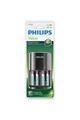 Philips Incarcator acumulatori  1/4 x AA/AAA + 4 Acumulatori AAA 800 mAh Femei