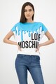 Love Moschino Тениска с лого и свободнопадащи ръкави Жени