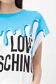 Love Moschino Тениска с лого и свободнопадащи ръкави Жени