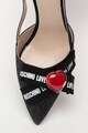 Love Moschino Pantofi cu bareta slingback, aspect stralucitor si varf ascutit Femei