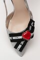 Love Moschino Pantofi de piele ecologica, cu bareta slingback Femei