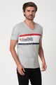 Geographical Norway Tricou cu decolteu in V si logo contrastant Jeddy Barbati