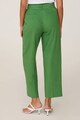 Mango Pantaloni crop din amestec de in, cu cordon Trousers Femei