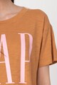 GAP Tricou cu decolteu la baza gatului si imprimeu logo Femei